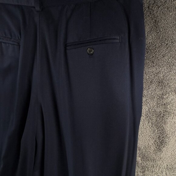 NWT Polo Golf Ralph Lauren Size 12 Navy Blue Pants Pleated Polyester Pockets - Picture 13 of 16